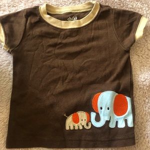 Super cute baby and mom elephant shirt.